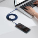 Кабель Baseus Crystal Shine Series Fast Charging Data Cable Type-C to Type-C 100W 2m Blue (CAJY000703)