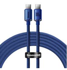 Кабель Baseus Crystal Shine Series Fast Charging Data Cable Type-C to Type-C 100W 2m Blue (CAJY000703)