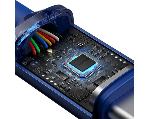 Кабель Baseus Crystal Shine Series Fast Charging Data Cable Type-C to Type-C 100W 2m Blue (CAJY000703)