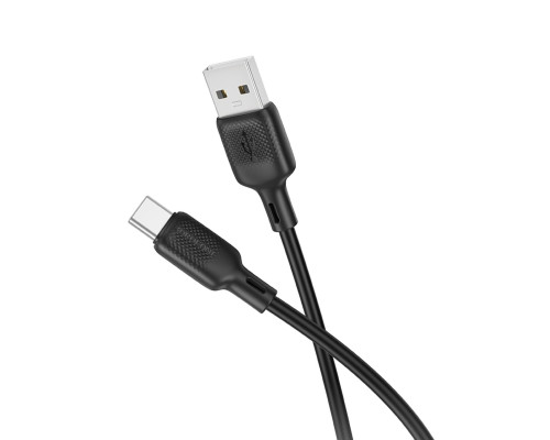 Кабель BOROFONE BX113 Lenny silicone charging data cable Type-C(L=1M) Black (6941991115431)