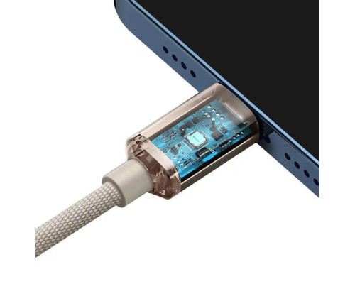 Кабель Baseus Crystal Shine Series Fast Charging Data Cable Type-C to iP 20W 2m Pink (CAJY001404)