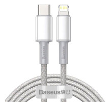 Кабель Baseus High Density Braided Fast Charging Data Cable Type-C to iP PD 20W 2m White (CATLGD-A02)