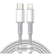 Кабель Baseus High Density Braided Fast Charging Data Cable Type-C to iP PD 20W 2m White (CATLGD-A02)