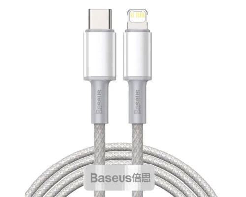 Кабель Baseus High Density Braided Fast Charging Data Cable Type-C to iP PD 20W 2m White (CATLGD-A02)