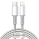 Кабель Baseus High Density Braided Fast Charging Data Cable Type-C to iP PD 20W 2m White (CATLGD-A02)