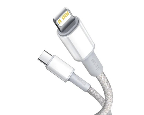 Кабель Baseus High Density Braided Fast Charging Data Cable Type-C to iP PD 20W 2m White (CATLGD-A02)