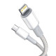 Кабель Baseus High Density Braided Fast Charging Data Cable Type-C to iP PD 20W 2m White (CATLGD-A02)