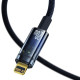 Кабель Baseus Explorer Series Auto Power-Off Fast Charging Data Cable Type-C to IP 20W 1m Blue (CATS000003)