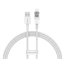 Кабель Baseus Explorer Series Fast Charging Cable with Smart Temperature Control USB to iP 2.4A 1m White (CATS010002)