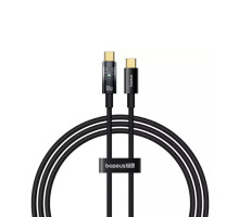 Кабель Baseus Explorer Charging Cable USB-C to USB-C 100W with Auto Shutdown 1m Cluster Black (P10319703111-00)