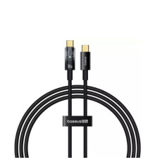 Кабель Baseus Explorer Charging Cable USB-C to USB-C 100W with Auto Shutdown 1m Cluster Black (P10319703111-00)