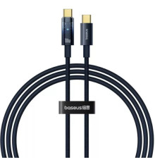 Кабель Baseus Explorer Charging Cable USB-C to USB-C 100W with Auto Shutdown 2m Deepsea Blue (P10319704321-01)