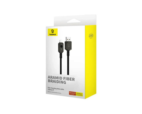 Кабель Baseus Unbreakable Series Fast Charging Data Cable USB to iP 2.4A 2m Cluster Black (P10355802111-01)