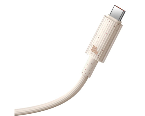 Кабель Baseus Habitat Series Fast Charging Cable Type-C to Type-C 100W 2m Wheat Pink (P10360202421-01)