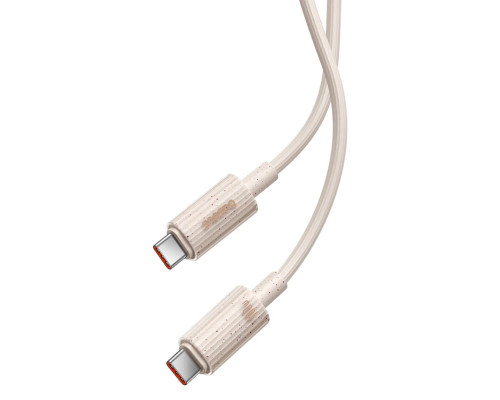 Кабель Baseus Habitat Series Fast Charging Cable Type-C to Type-C 100W 2m Wheat Pink (P10360202421-01)