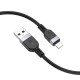 Кабель HOCO X109 Energy silicone charging data cable iP (L=1M) Black (6942007636209)