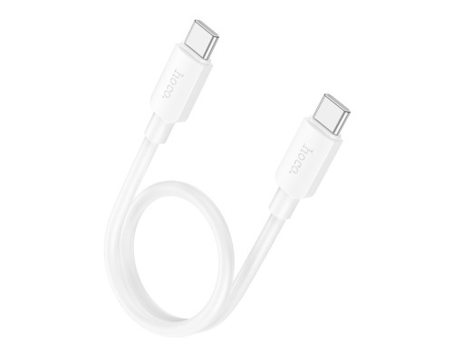Кабель HOCO X96 Hyper 60W fast charging data cable Type-C to Type-C (L=0.25M) White (6942007609456)
