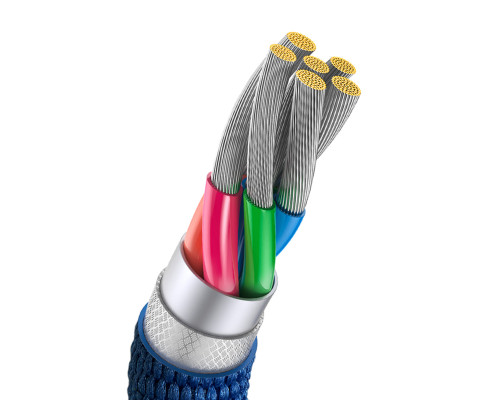 Кабель Baseus Crystal Shine Series Fast Charging Data Cable USB to Type-C 100W 2m Blue (CAJY000503)