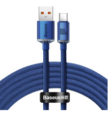 Кабель Baseus Crystal Shine Series Fast Charging Data Cable USB to Type-C 100W 2m Blue (CAJY000503)