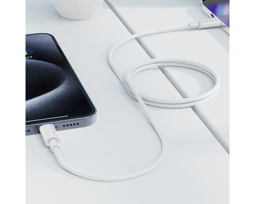 Кабель ACEFAST C18-03 USB-C to USB-C braid charging data cable White (6974316284253)