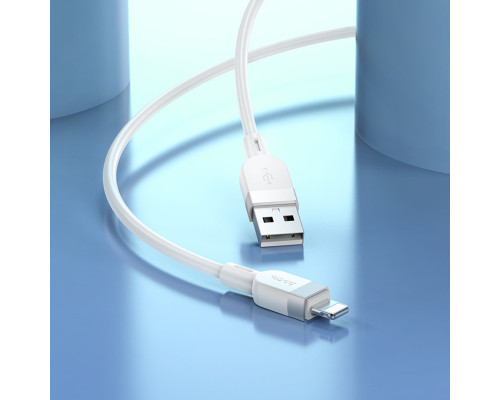 Кабель HOCO X109 Energy silicone charging data cable iP (L=1M) White (6942007636216)