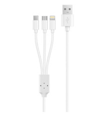 Кабель WUW-X179 3 in 1 charge cable white (X179)