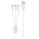 Кабель WUW-X179 3 in 1 charge cable white (X179)