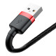 Кабель Baseus Cafule Cable USB For Lightning 2.4A 1m Red+Black (CALKLF-B19)