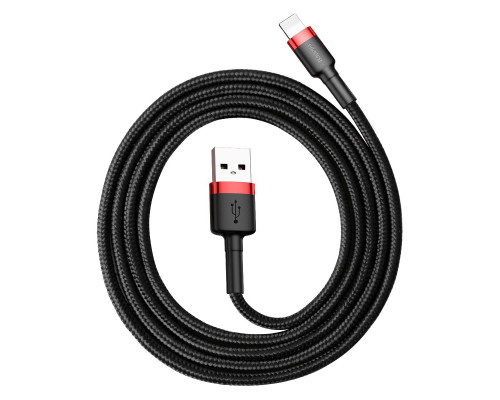 Кабель Baseus Cafule Cable USB For Lightning 2.4A 1m Red+Black (CALKLF-B19)