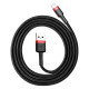 Кабель Baseus Cafule Cable USB For Lightning 2.4A 1m Red+Black (CALKLF-B19)