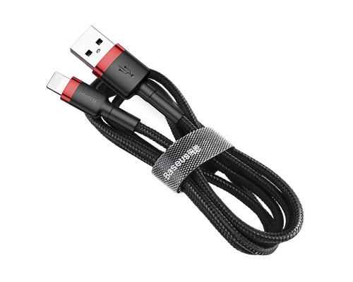 Кабель Baseus Cafule Cable USB For Lightning 2.4A 1m Red+Black (CALKLF-B19)