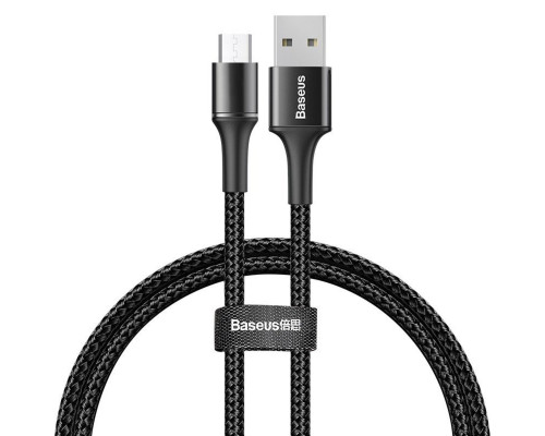 Кабель Baseus halo data cable USB For Micro 3A 1m Black (CAMGH-B01)