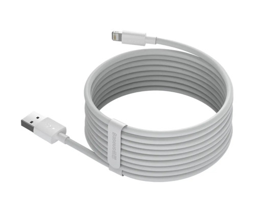 Кабель Baseus Simple Wisdom Data Cable Kit USB to iP 2.4A (2PCS/Set）1.5m White (TZCALZJ-02)