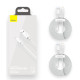 Кабель Baseus Simple Wisdom Data Cable Kit USB to iP 2.4A (2PCS/Set）1.5m White (TZCALZJ-02)