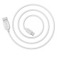 Кабель BOROFONE BX14 USB to Type-C 2.4A, 1m, PVC, TPE connectors, White (BX14C1W)