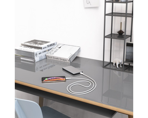 Кабель BOROFONE BX30 USB to iP 2.4A, 1m, silicone, TPE connectors, White (BX30LW)