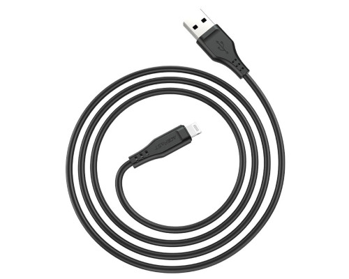 Кабель ACEFAST C3-02 USB to iP 2.4A, 1.2m, TPE, TPE connectors, Black (AFC3-02B)