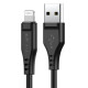 Кабель ACEFAST C3-02 USB to iP 2.4A, 1.2m, TPE, TPE connectors, Black (AFC3-02B)