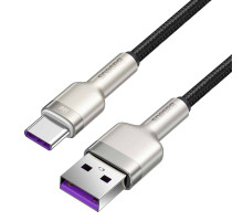 Кабель Baseus Cafule Series Metal Data Cable USB to Type-C 66W 2m Black (CAKF000201)