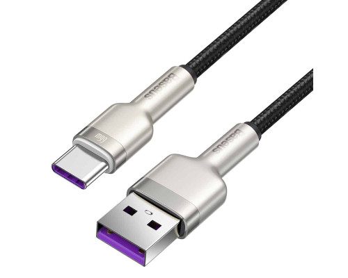 Кабель Baseus Cafule Series Metal Data Cable USB to Type-C 66W 2m Black (CAKF000201)