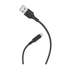 Кабель HOCO X25 USB to iP 2A, 1m, PVC, PVC connectors, Black (6957531080107)