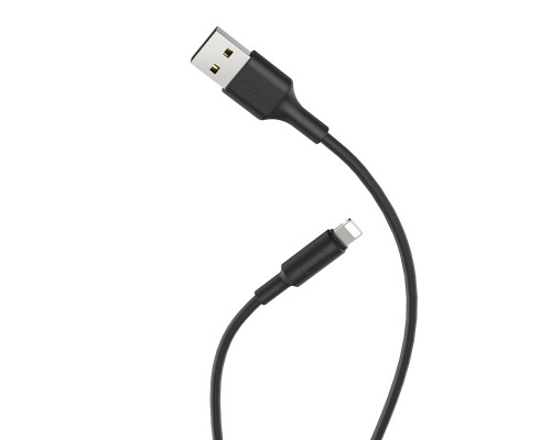 Кабель HOCO X25 USB to iP 2A, 1m, PVC, PVC connectors, Black (6957531080107)