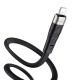 Кабель HOCO X53 USB to iP 2.4A, 1m, silicone, aluminum connectors, Black (6931474738059)