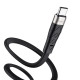 Кабель HOCO X53 USB to Type-C 3A, 1m, silicone, aluminum connectors, Black (6931474738097)