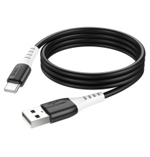 Кабель HOCO X82 USB to Type-C 3A, 1m, silicone, silicone connectors, Black (6931474768575)