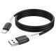 Кабель HOCO X82 USB to Type-C 3A, 1m, silicone, silicone connectors, Black (6931474768575)