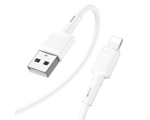 Кабель HOCO X83 USB to iP 2.4A, 1m, PVC, PVC connectors, White (6931474770875)