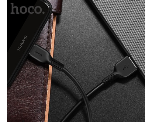 Кабель HOCO X20 USB to Type-C 3A, 3m, PVC, TPE connectors, Black (6957531068969)