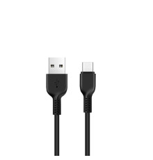 Кабель HOCO X20 USB to Type-C 3A, 3m, PVC, TPE connectors, Black (6957531068969)