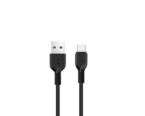 Кабель HOCO X20 USB to Type-C 3A, 3m, PVC, TPE connectors, Black (6957531068969)